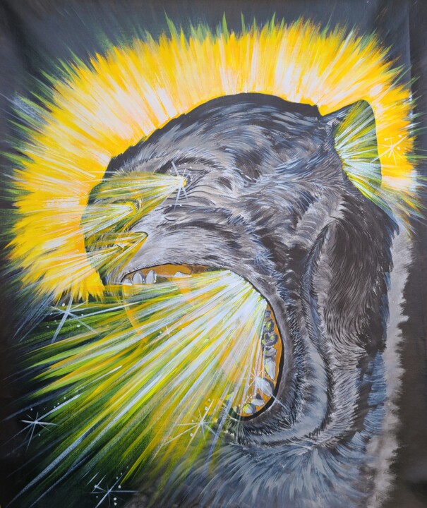 Macaco Iluminado 绘画, 23.6x19.7 in