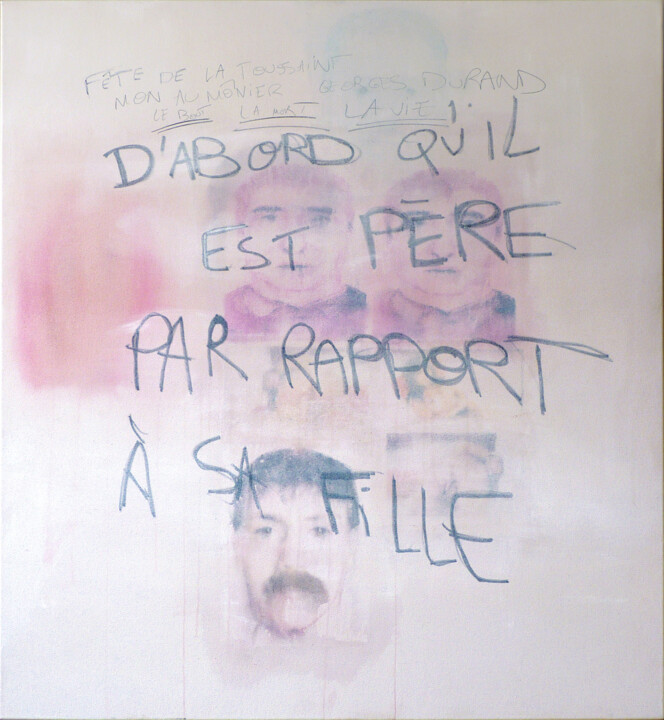 L’important était de couper le pain droit 绘画, 41.3x38.2 in