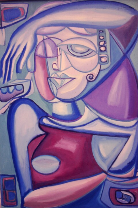Ritratto di Dama Voluttà 绘画, 27.6x23.2 in