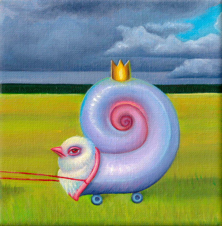 King Pilgrim 绘画, 5.1x5.1 in