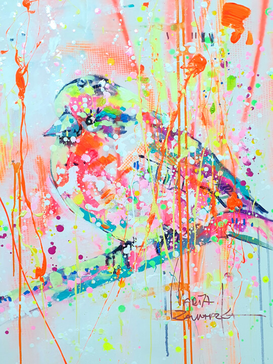 Summer Bird 绘画, 31.5x23.6 in