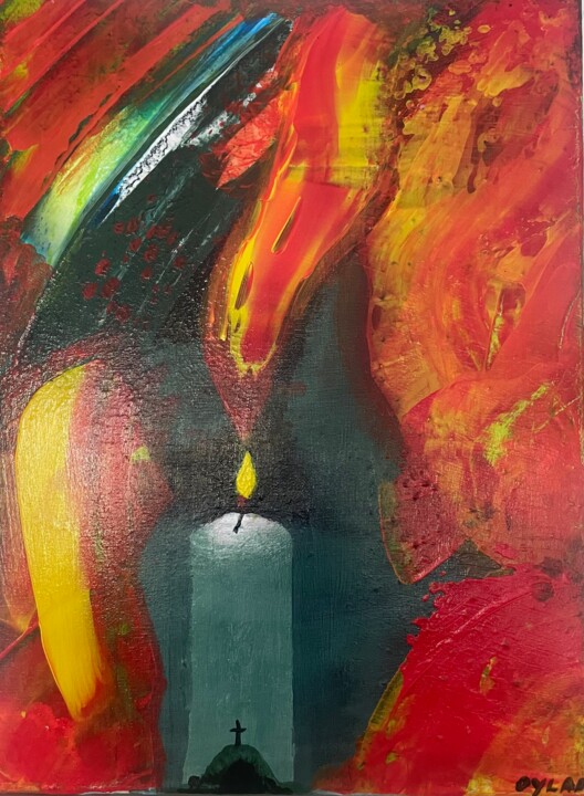 Eternal Spanish Candle. San Pedro del Pinitar 绘画, 15.4x11.4 in