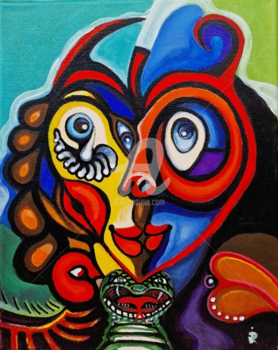 Garden of Eden 绘画, 11.8x9.5 in
