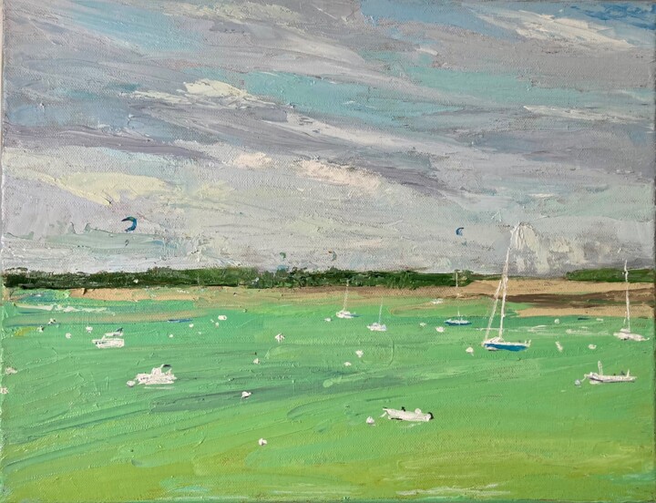 제목이 "Le bassin d’Arcachon"인 미술작품 Lusie Schellenberg로, 원작, 기름