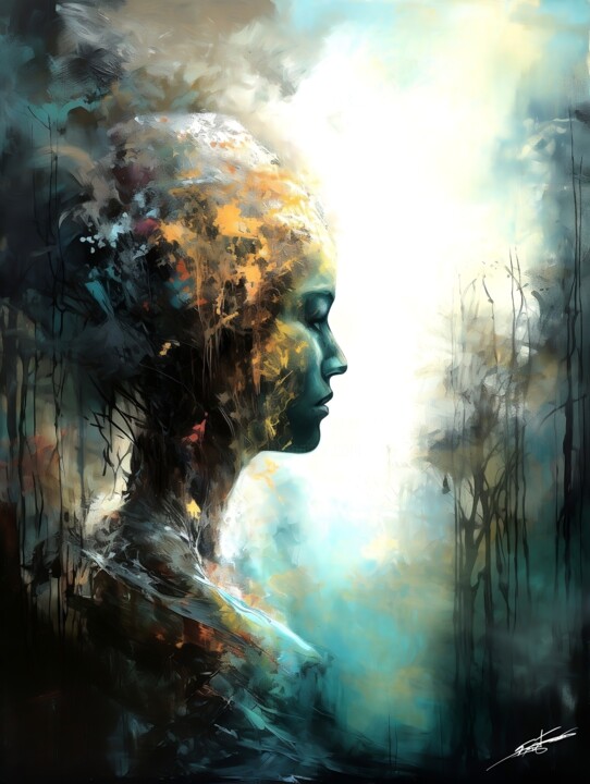 Couleurs obscures de l’âme 数字艺术, 47.2x35.4 in