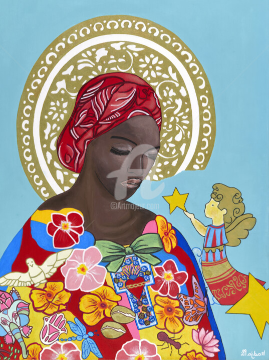 Vierge noire Pittura, 28,7x23,6 in