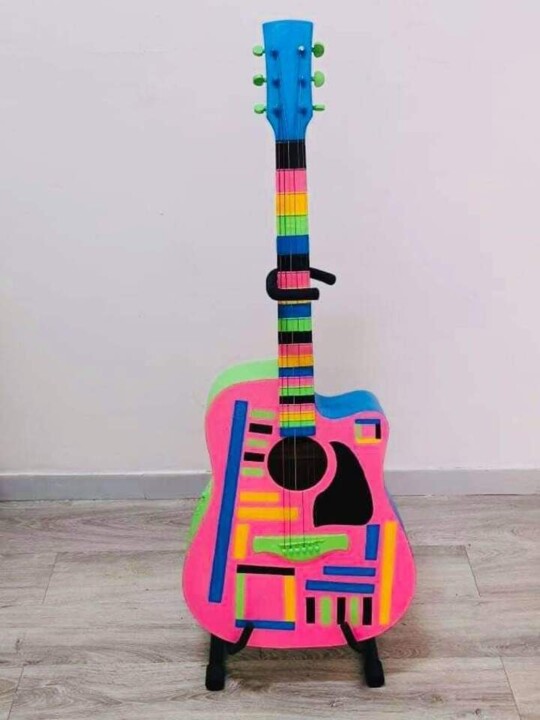 Chitarra Oltre Quel Tot n.2 Design, 43,3x11,8 in
