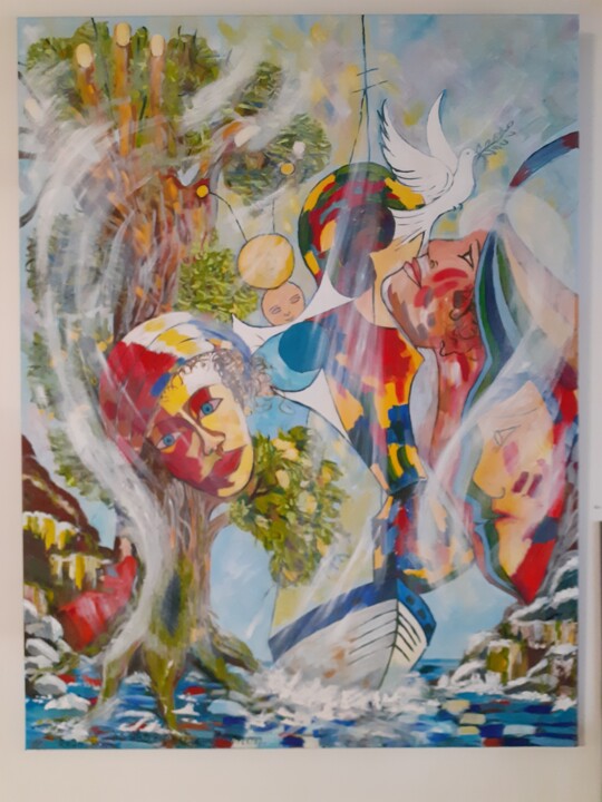 LA VIE 绘画, 41.7x31.5 in