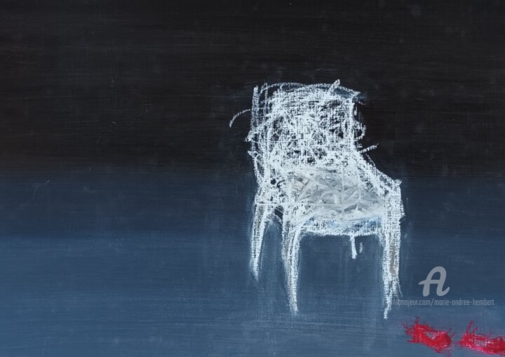 Peinture intitulée "chaise" par Marie Andrée Hembert, Œuvre d'art originale, Huile