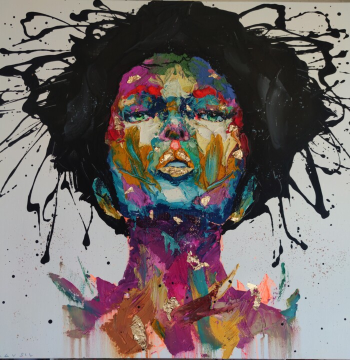 Foam black 绘画, 31.5x31.5 in