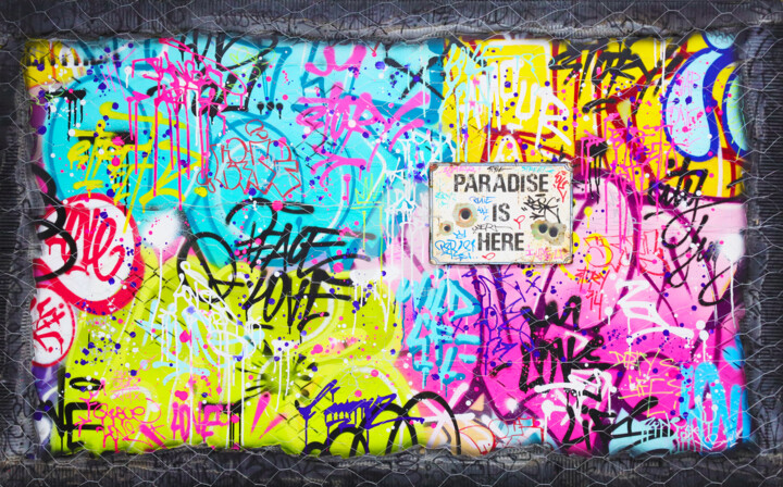 PARADISE IS HERE 绘画, 39.4x63 in
