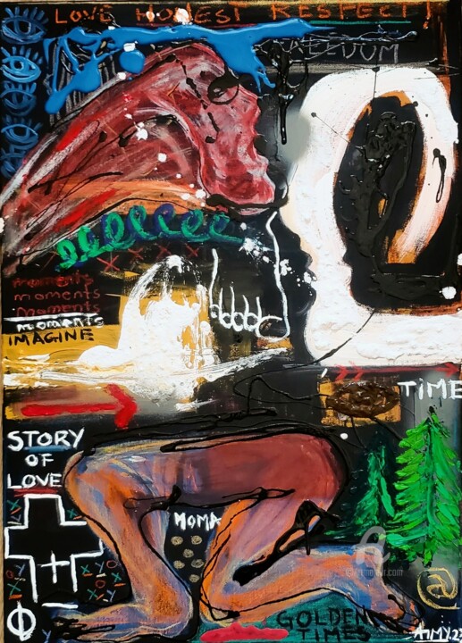 Love, Honest, Respect 绘画, 27.6x19.7 in