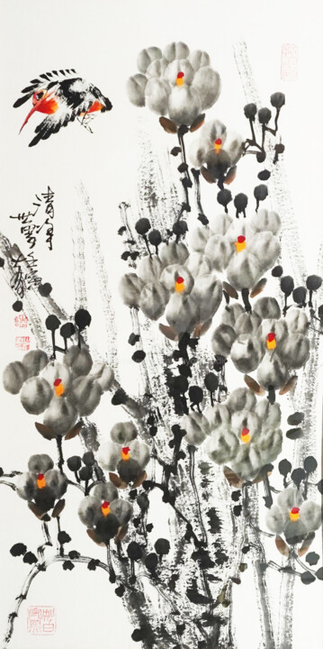 Painting titled "Fresh world 清净世界 （N…" by Dayou Lu, Original Artwork, Pigments