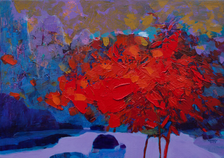 A Day in December Painting, 27.6x39.4 in