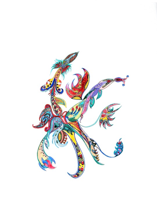 dragon 绘画, 25.6x19.7 in