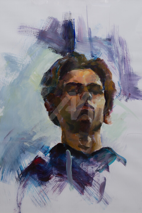 Αυτοπροσωπογραφία / Selfportrait 绘画, 27.6x19.7 in
