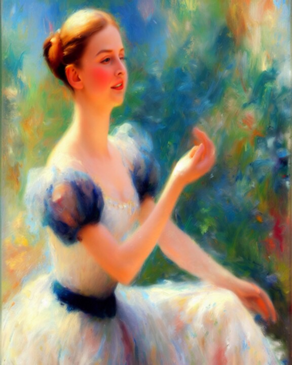 Digital Arts titled "Baletnica" by Janusz Klas (El Polaco), Original Artwork, AI generated image