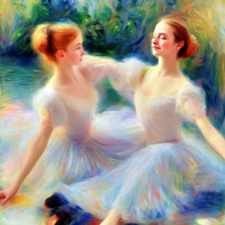 Digital Arts titled "Baletnice" by Janusz Klas (El Polaco), Original Artwork, AI generated image