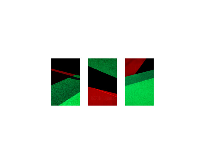Composition verte, rouge et noire 1/7 사진, 15.8x19.7 in