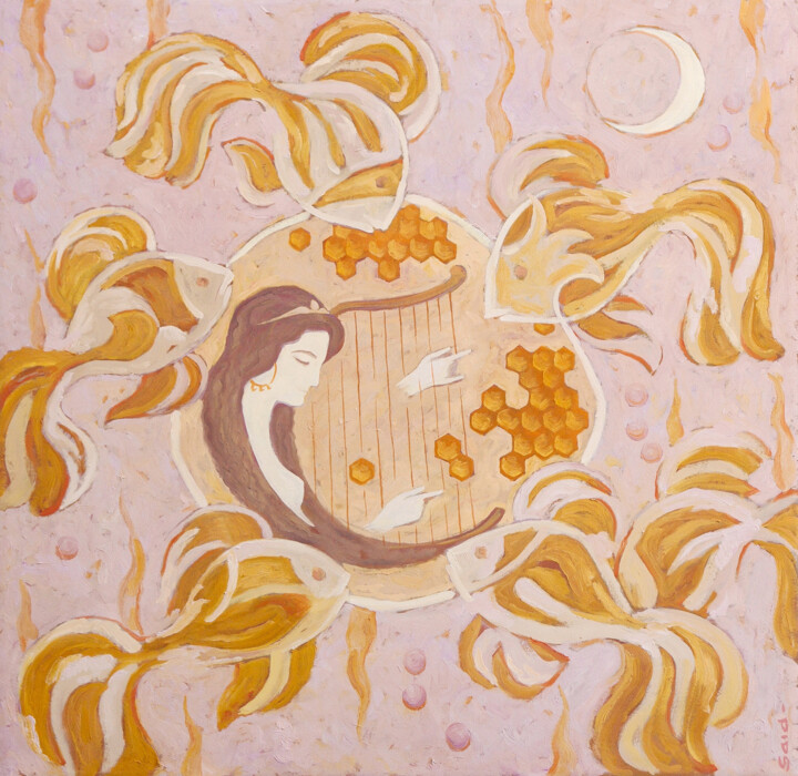 Honeymoon 绘画, 29.5x30.3 in