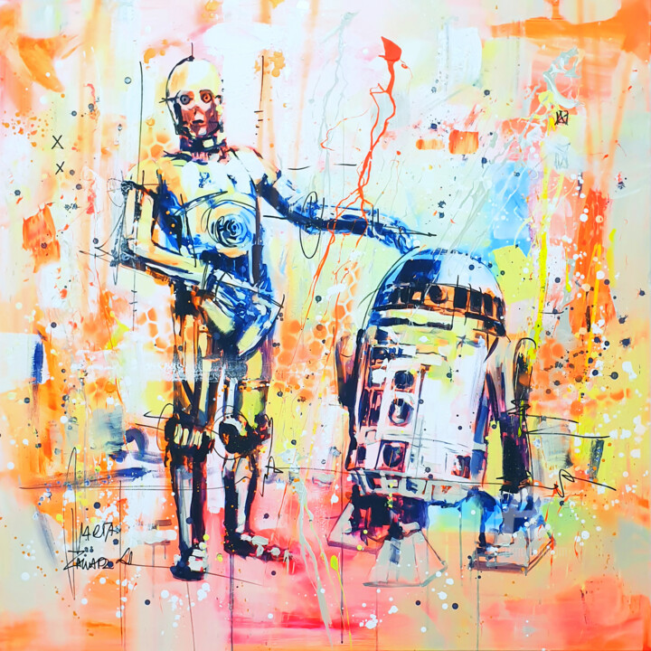 R2-D2 and C-3PO 绘画, 51.2x51.2 in