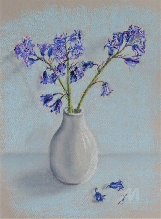 "Frühlingszärtlichkeit" 图画, 16.7x12.8 in