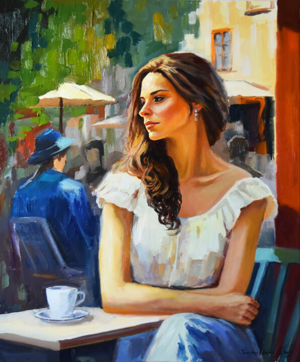 Woman summer portrait 绘画, 23.6x19.7 in