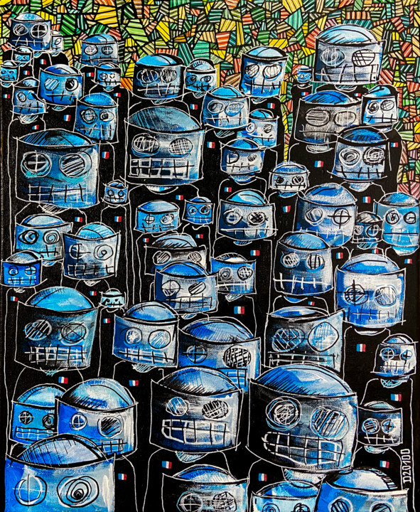 Etat policier #2 绘画, 18.1x15 in