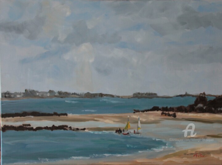 Peinture intitulée "Cléder _ Les Amiets" par Chéker, Œuvre d'art originale, Huile