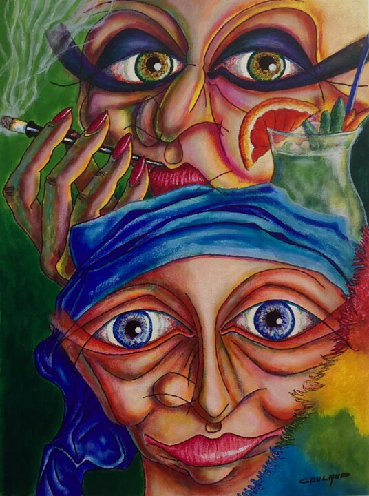 LA CIGALE ET LA FOURMI 绘画, 24x18.1 in