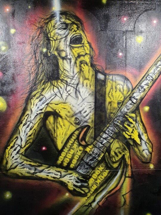 GRAFFITI MUSEE SPIKTRI ANGUS ACDC 绘画, 102.4x70.9 in