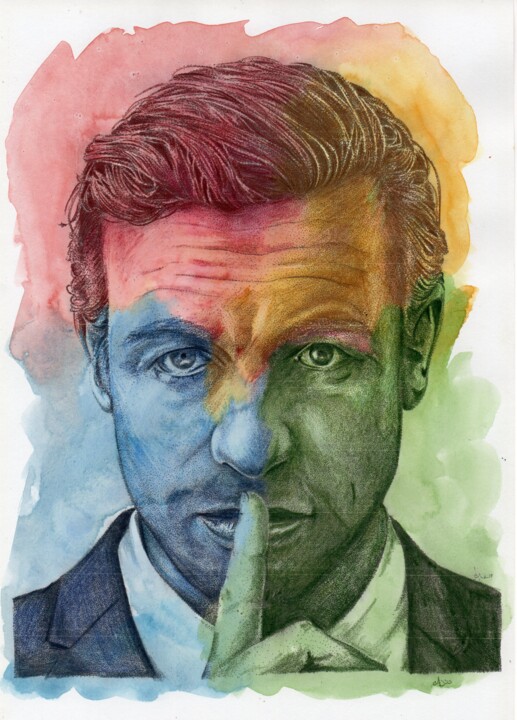 Color Explosion - Simon Baker 绘画, 11.7x8.3 in