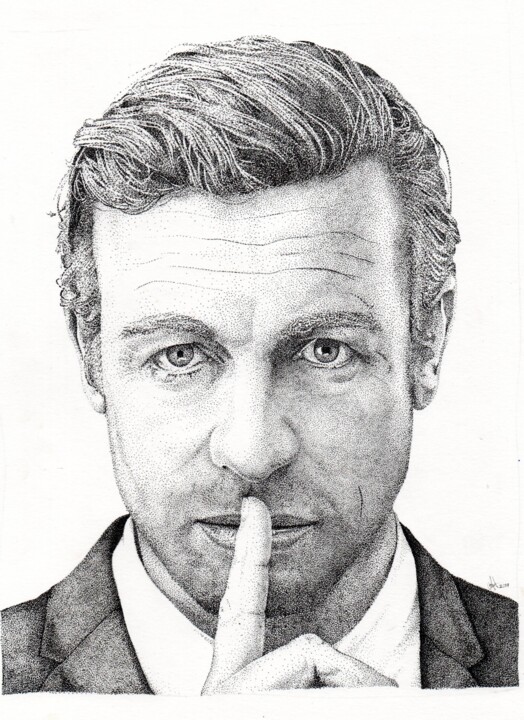 Simon Baker 图画, 11.7x8.3 in
