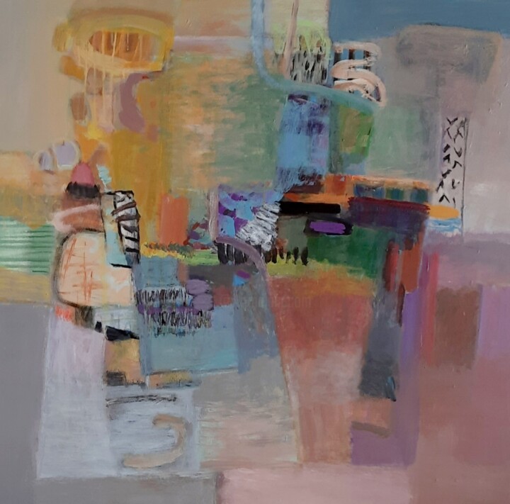 Painting titled "Blading memory of c…" by Kae-He Zöllner, Original Artwork, Acrylic