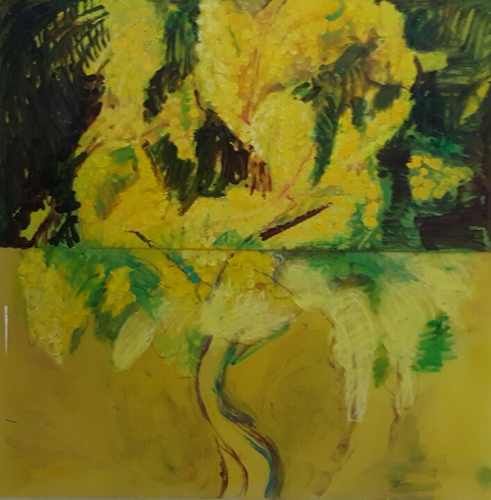 Peinture intitulée "LE MIMOSA" par Mchartrie, Œuvre d'art originale, Acrylique