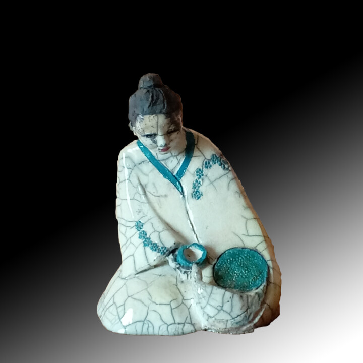 Sculpture titled "JE T'APPRIVOISERAI" by Léone Digraci, Original Artwork, Ceramics