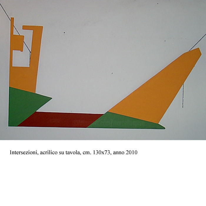 Painting titled "Intersezioni" by Marcello Aprea, Original Artwork, Acrylic