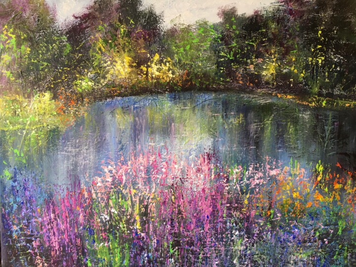 Peinture intitulée "Le printemps dans l…" par Anne Vignau, Œuvre d'art originale, Acrylique