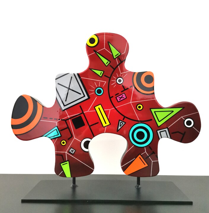 Sculpture titled "Zukroy" by Rémy Demestre, Original Artwork, Acrylic