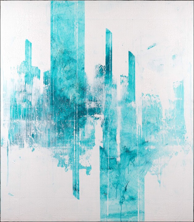 Painting titled "Arctic Lilies" by Nemanja Nikolic, Original Artwork, Acrylic