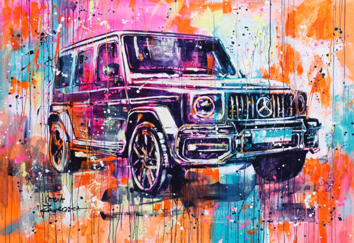 G-Wagon 绘画, 55.1x78.7 in