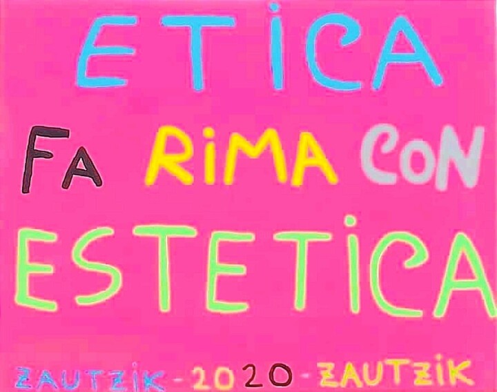 Etica fa rima con estetica 绘画, 15.8x19.7 in