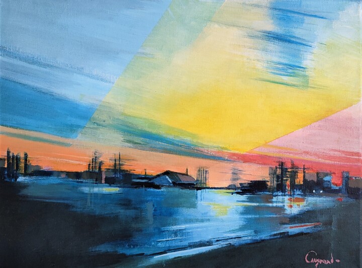 A travers la vitre 2 绘画, 11.8x15.8 in