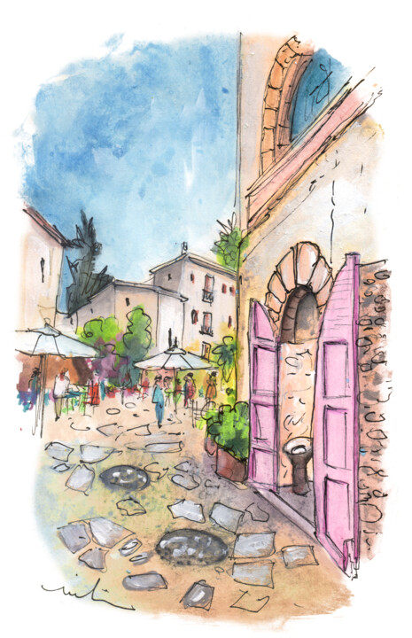 Ibiza Town 14 绘画, 8.3x5.1 in