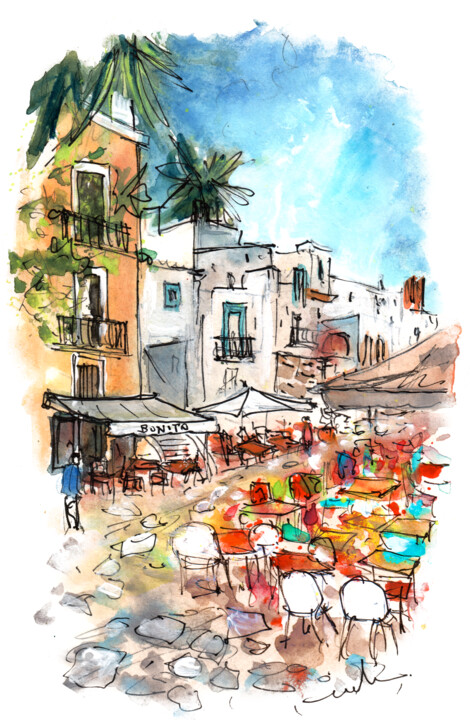 Ibiza Town 05 绘画, 8.3x5.1 in