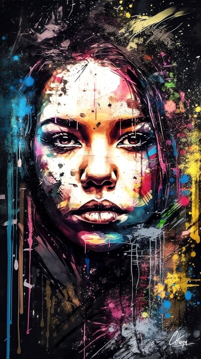 Explosion féminine 数字艺术, 47.2x23.6 in
