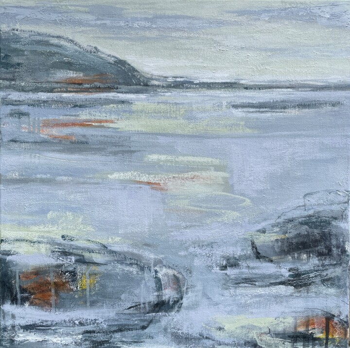 Peinture intitulée "Cliffs" par Tetiana Mokrik, Œuvre d'art originale, Acrylique