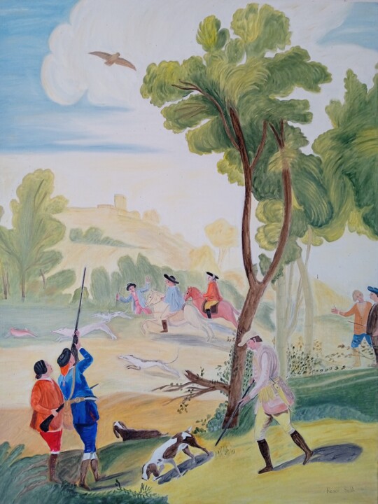 La Caça 绘画, 45.7x35 in