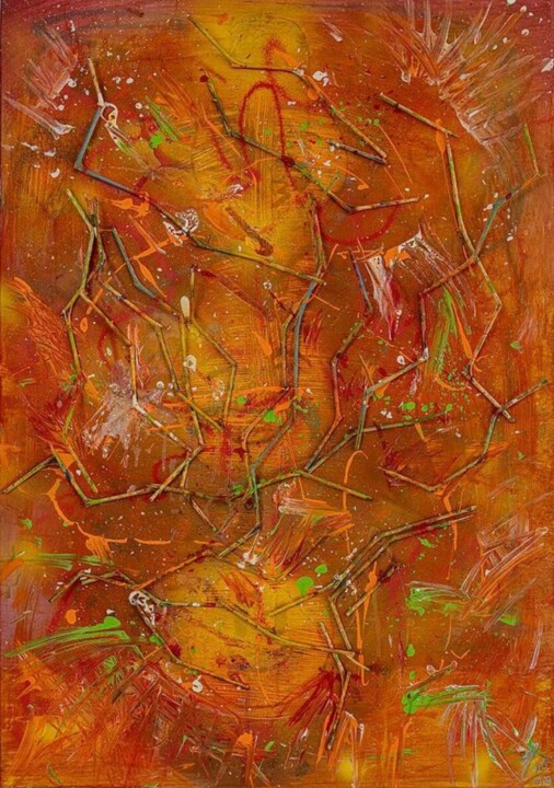 Peinture intitulée "Emotions" par Sandy Madar, Œuvre d'art originale, Acrylique