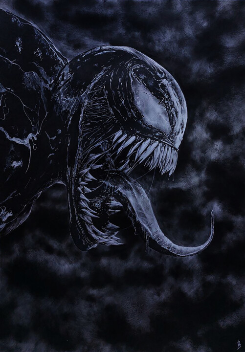 绘画 标题为“Venom pencil drawing” 由Мария Власенко, 原创艺术品, 铅笔